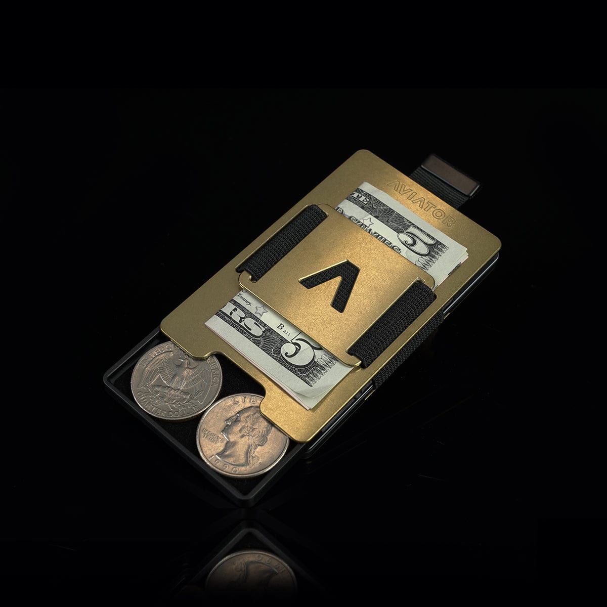 Stonewashed Brass Slide Wallet